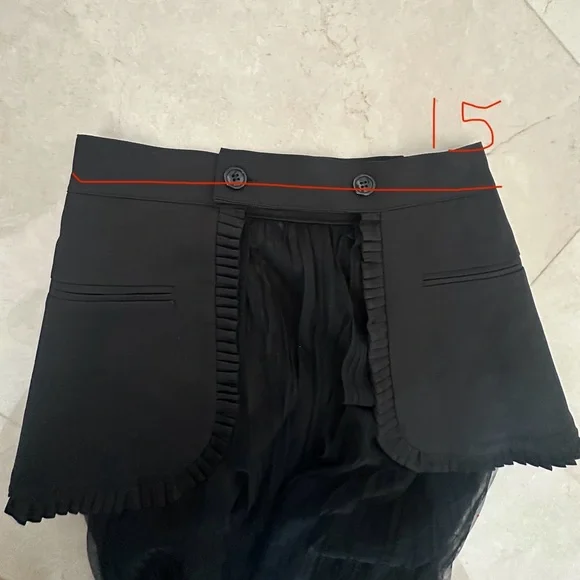 Black Double-Breasted Women's BLAZER Dress/sheer pleated midi Skirt size L NWT - Picture 16 of 16